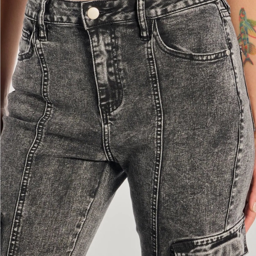 Windsor High Rise acid washed Cargo Jeans medium - Picture 9 of 10